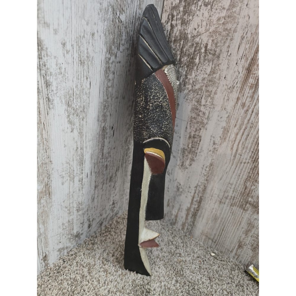wood mask handcrafted 18" - Picture 2 of 8